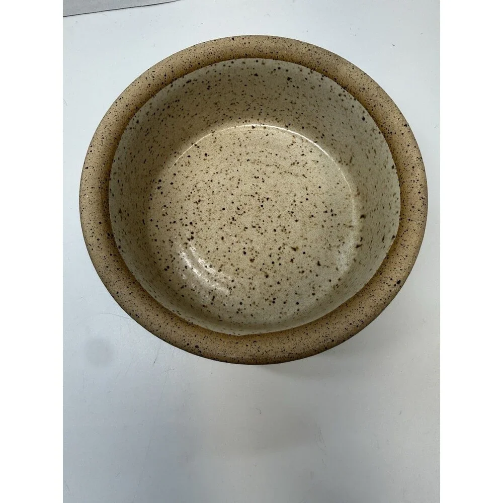 Art Pottery French Butter Keeper 5.5” Round Tree Design
